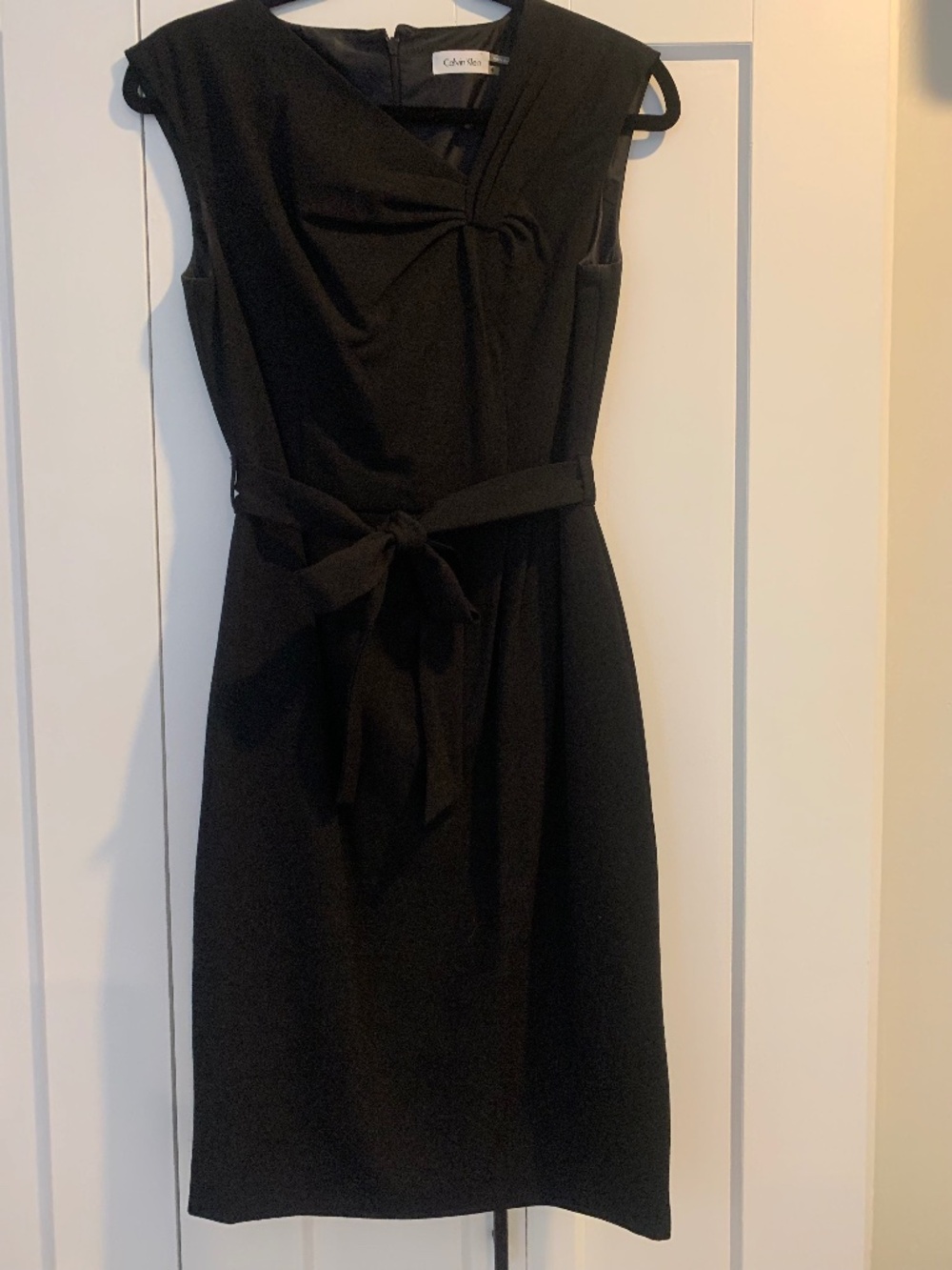 Little Black Dress with Asymmetrical neck by Calvin Klein 4